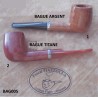 PIPE BAGUEE ARGENT ET TITANE